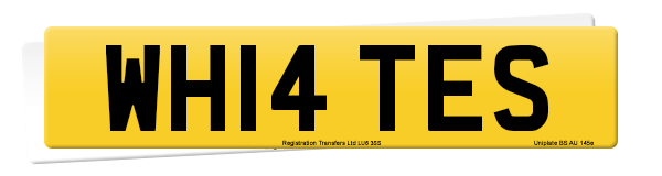 Registration number WH14 TES